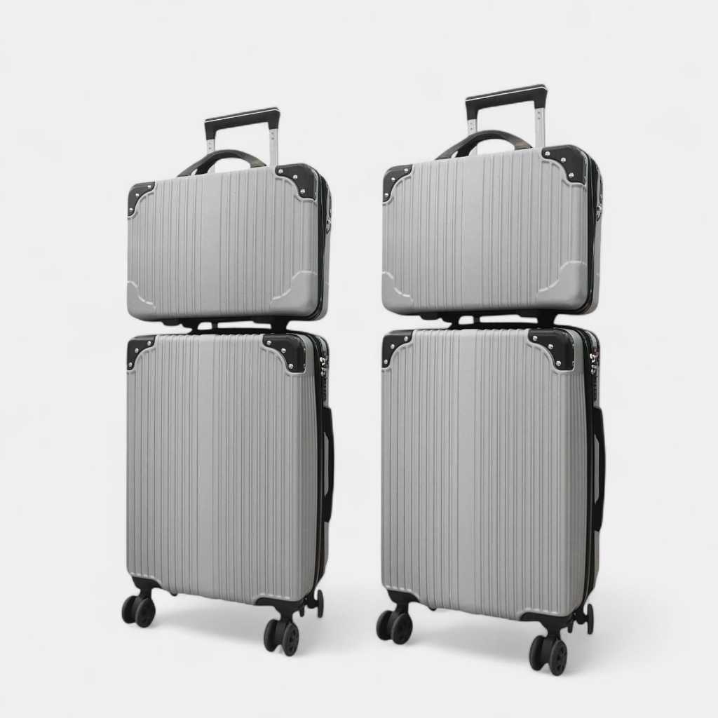 Kit de Malas de Viagem 10kg com Frasqueira Rígida – Alça Retrátil e Canto Reforçado, Ideal para Bordo e Viagens Curtas