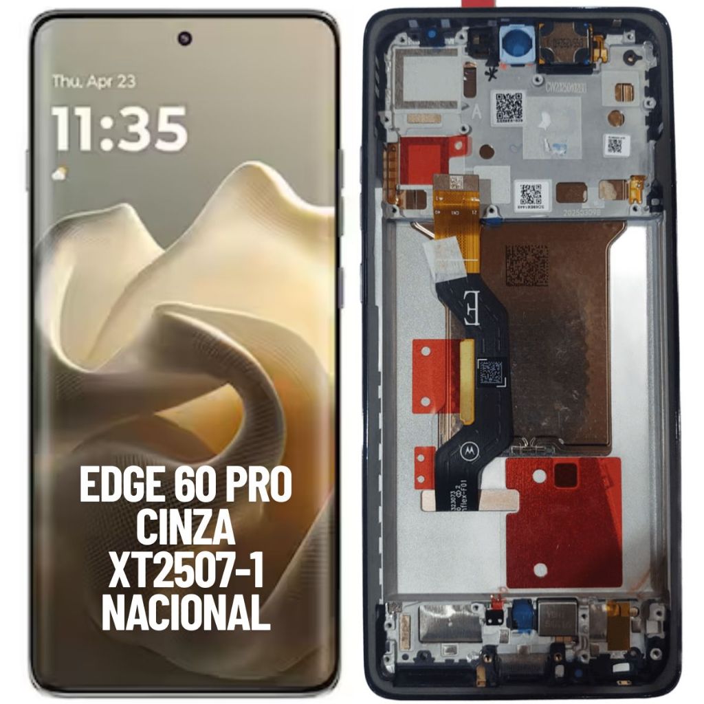 TELA FRONTAL DISPLAY POLED COMPATIVEL MOTOROLA EDGE 60 PRO XT2507-1 CINZA ORIGIN