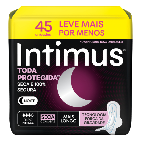 Absorvente Intimus Toda Protegida Noturno Seca C/A 45 em Oferta na Shopee
