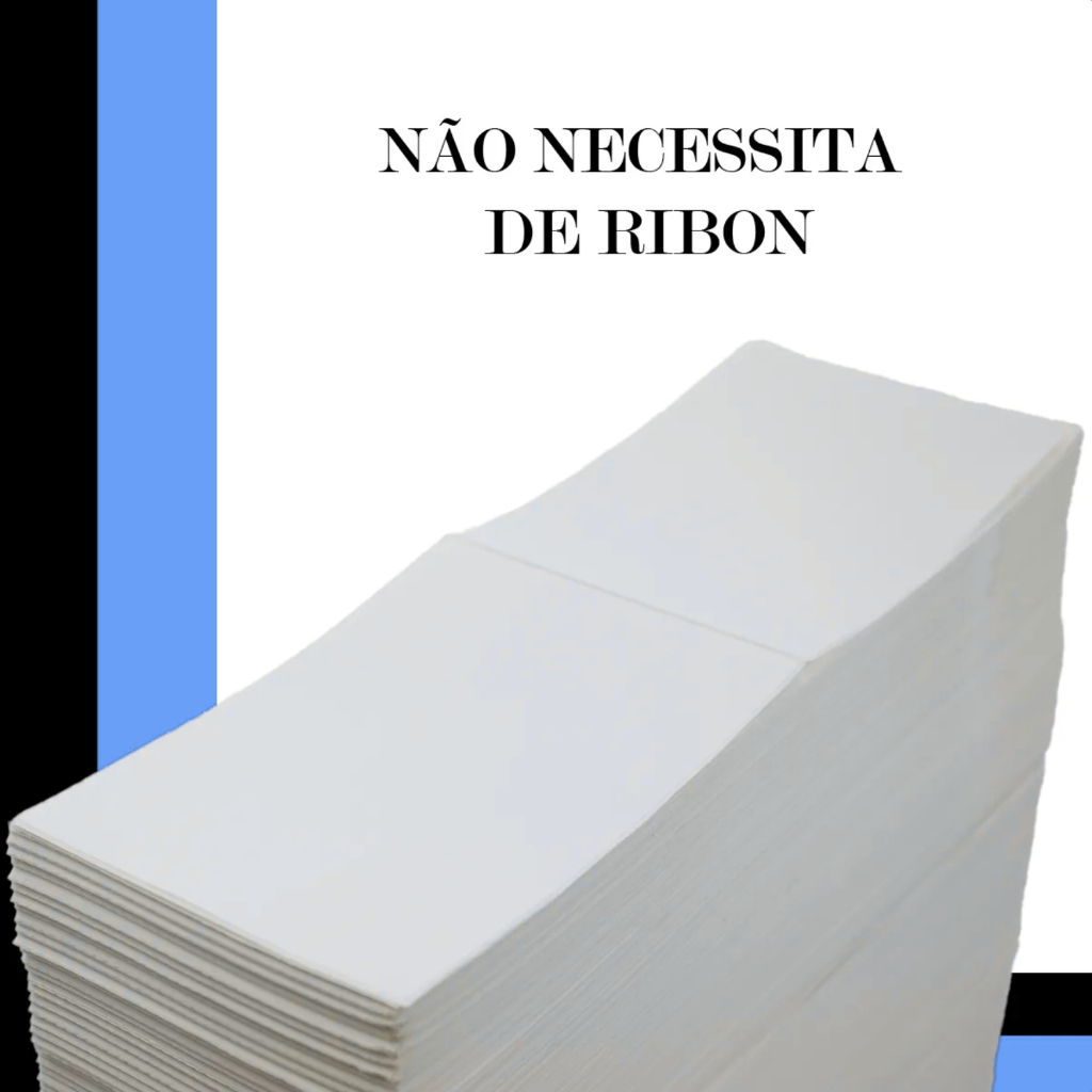 10.000 Etiquetas 100x150 10x15 Térmica Serrilha Resma Cor Branco Desenho Impresso Branco não precisa de Ribbon