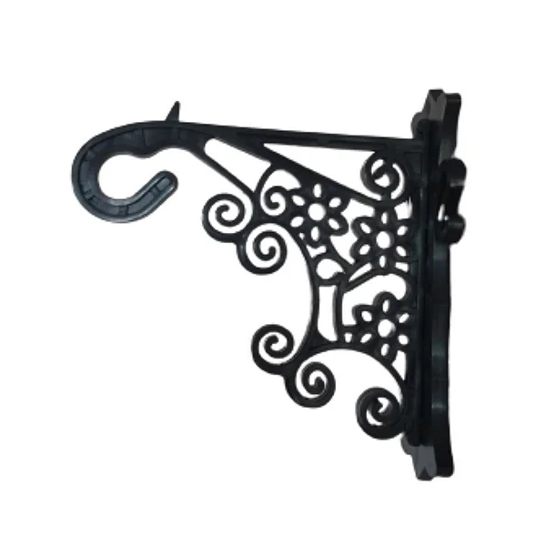 Vida Verde Mão Francesa Suporte para Vasos médios Plástico Preto 24x15cm 1 unidade