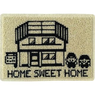 tapete capacho de entrada sweet home sweet bege em Oferta na Shopee