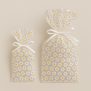 50 Saco celopoli plástico estampado jardim margaridinha primavera decorado em Oferta na Shopee