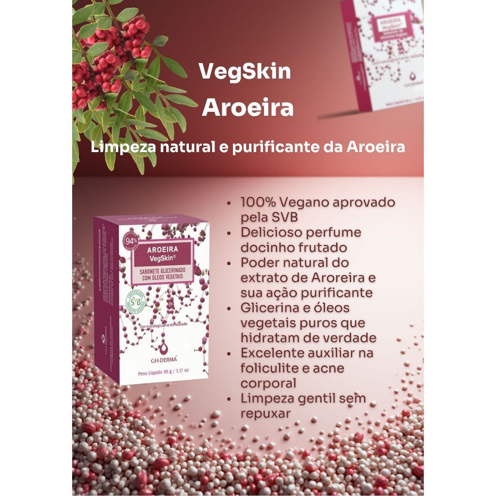 Sabonete VegSkin Aroeira 90g - GHDERMA em Oferta na Shopee