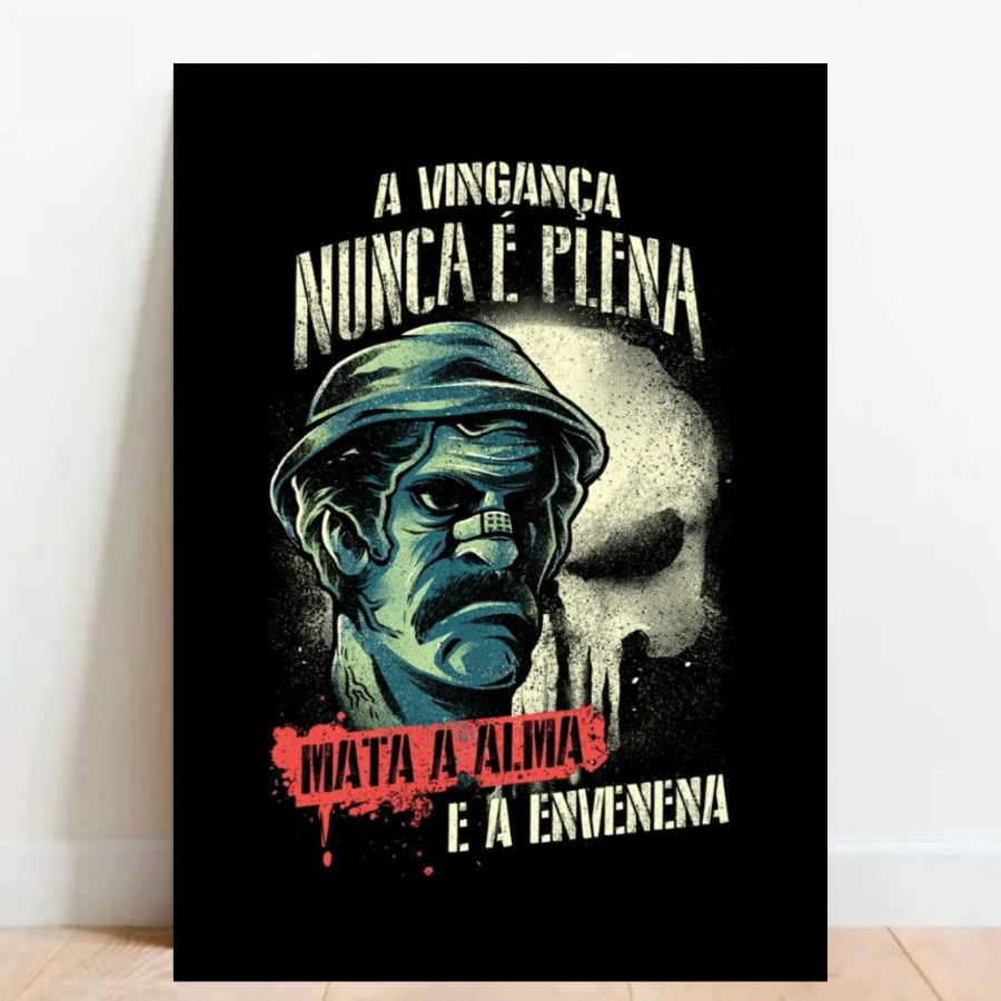 Quadro Placa Decorativa Chaves Chapolin Colorado desenho geek quadro com moldura 02