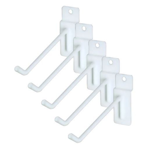 Kit 20 Gancho para Painel Canaletado cor branco 10cm em Oferta na Shopee