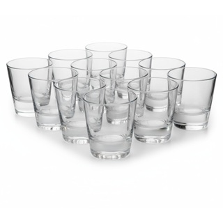 Pasabahce Kit 12 Copos Whisky Old Fashioned 410ml Vidro Temperado Empilhável em Oferta na Shopee