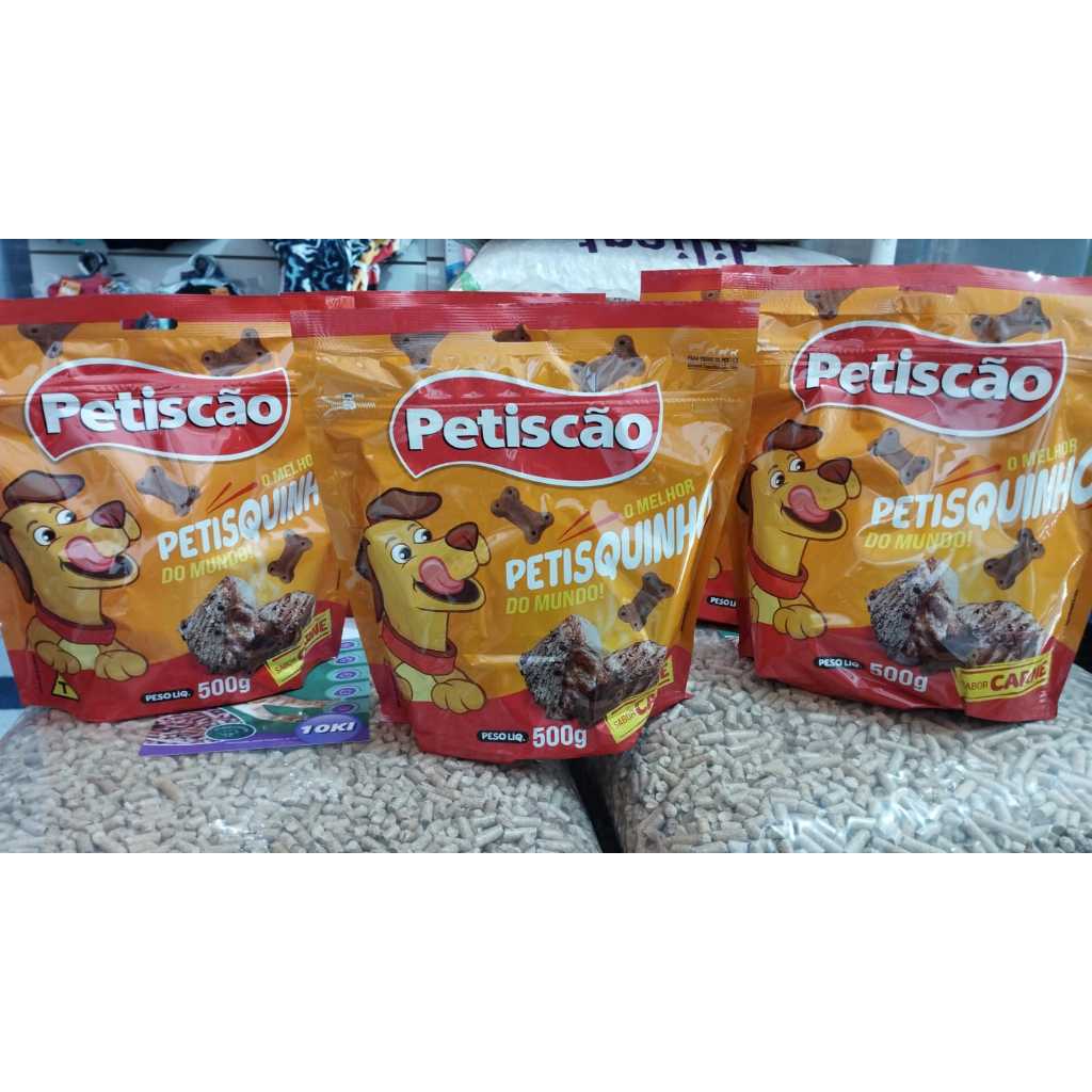 Bifinho Mastigável Petisquinha Para Cães Sabor Carne 500g