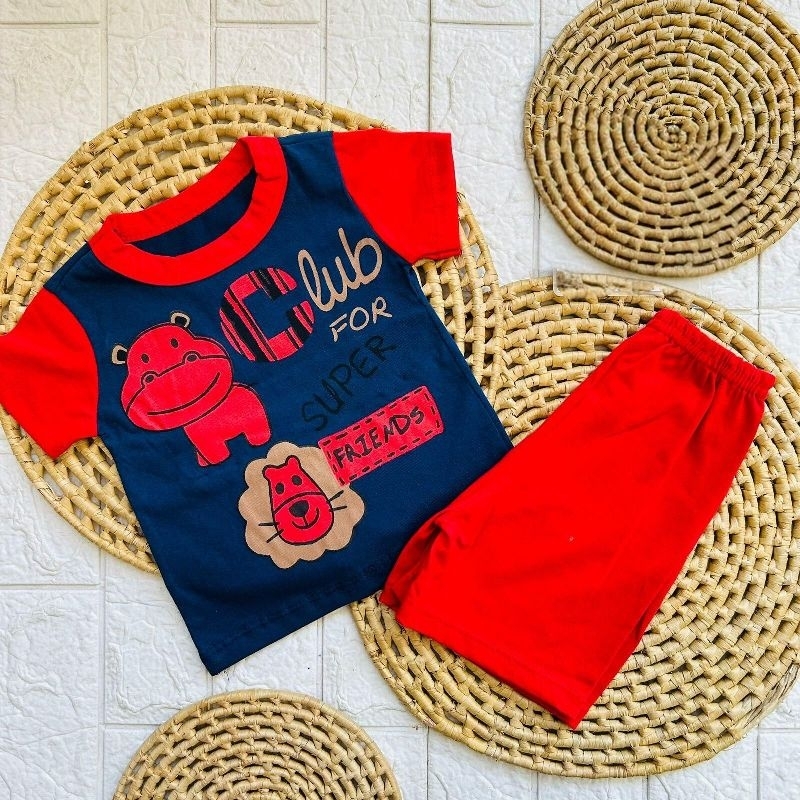Conjunto Estampado Short e Camiseta Bebê Menino Friends Verão