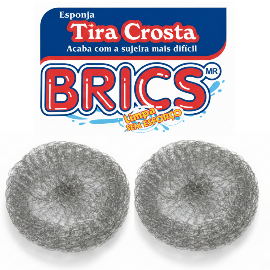 Kit 2 Esponjas Tira Crosta - Limpa sem Esforço - 100% Aço Galvanizado- Para Limpezas Pesadas - Panelas, grelhas, Espetos em Oferta na Shopee