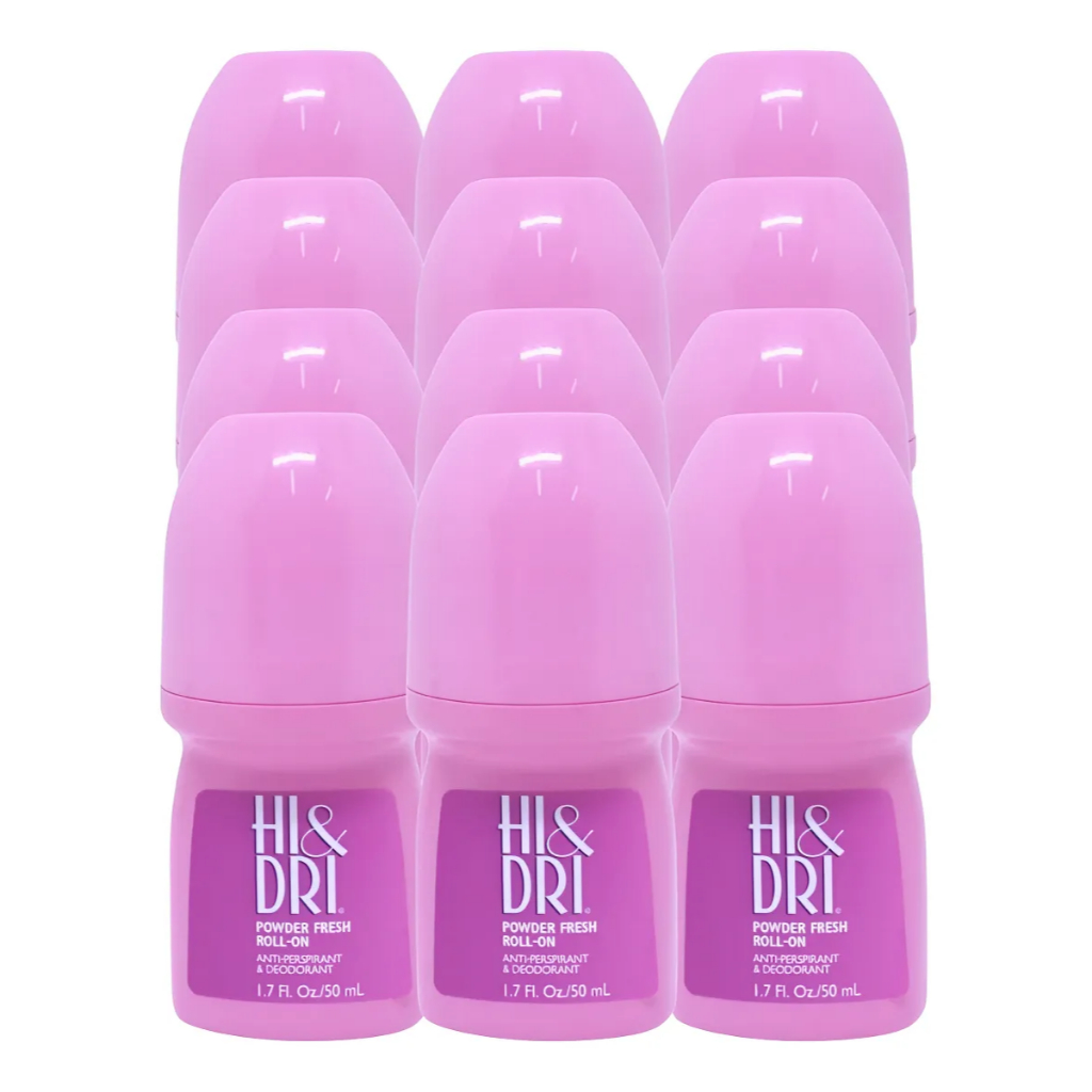 Kit Com 4 Desodorante Powder Fresh Roll On- Hi & Dri HiDri Desodorante Roll-On Powder Fresh Rosa