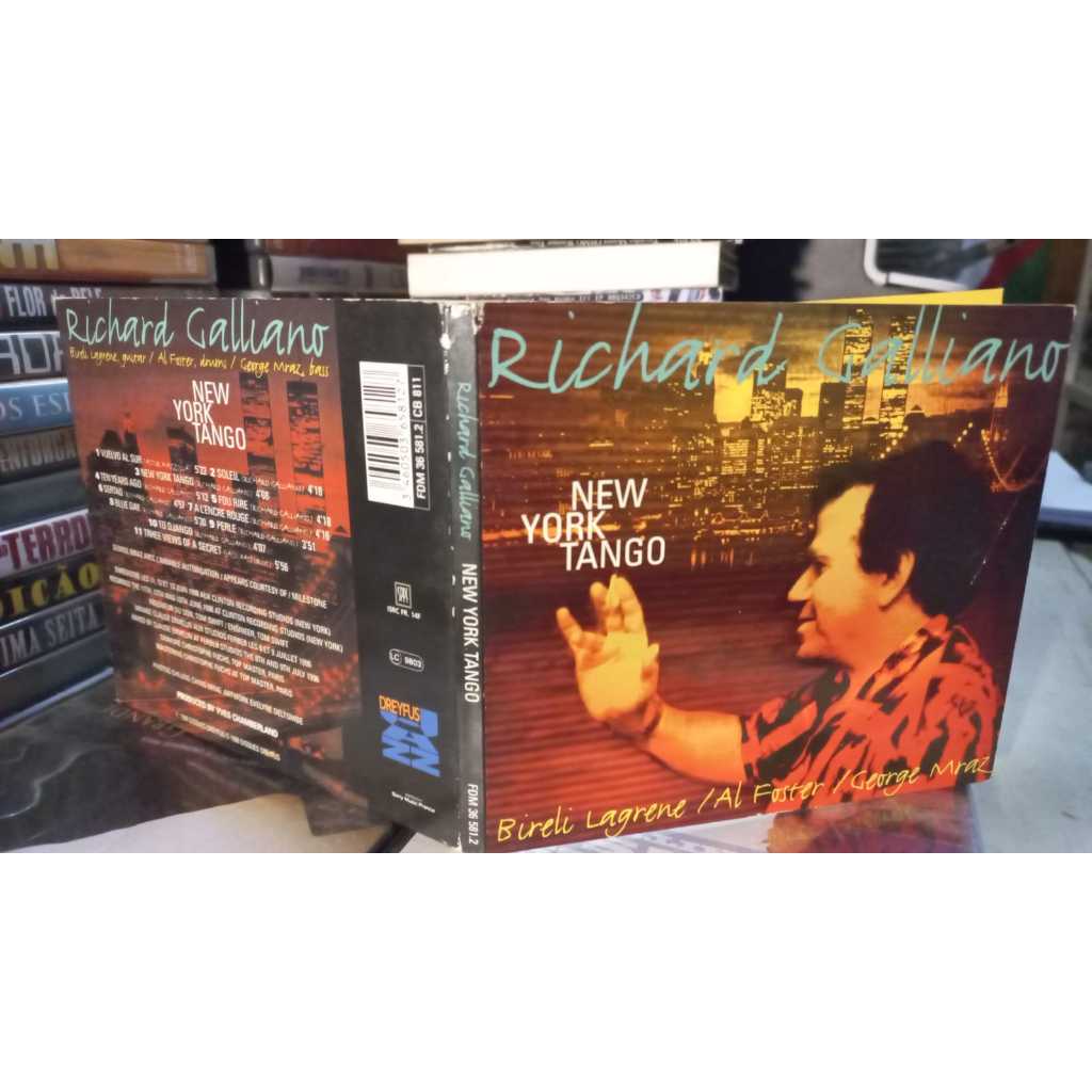 Cd Richard Galliano - New York Tango (1996) raro - Excelente - Imp Digipack Bireli lagrene Al Foster George Mraz