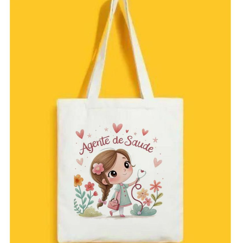 ECO BAG, sacola, FILME, PROFISSÃO, AGENTE DE SAÚDE, FRASE, FILME,DESENHO ,BOLSA PRATICA E FACIL,DIA A DIA