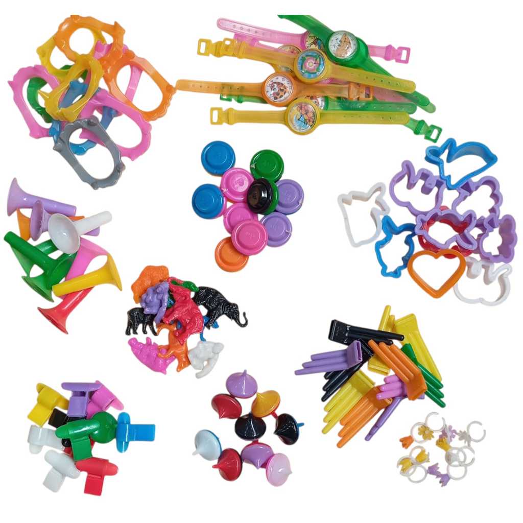Kit 100 Mini Brinquedos para sacolinhas Surpresa Lembrancinha Festa de Aniversário - Unissex