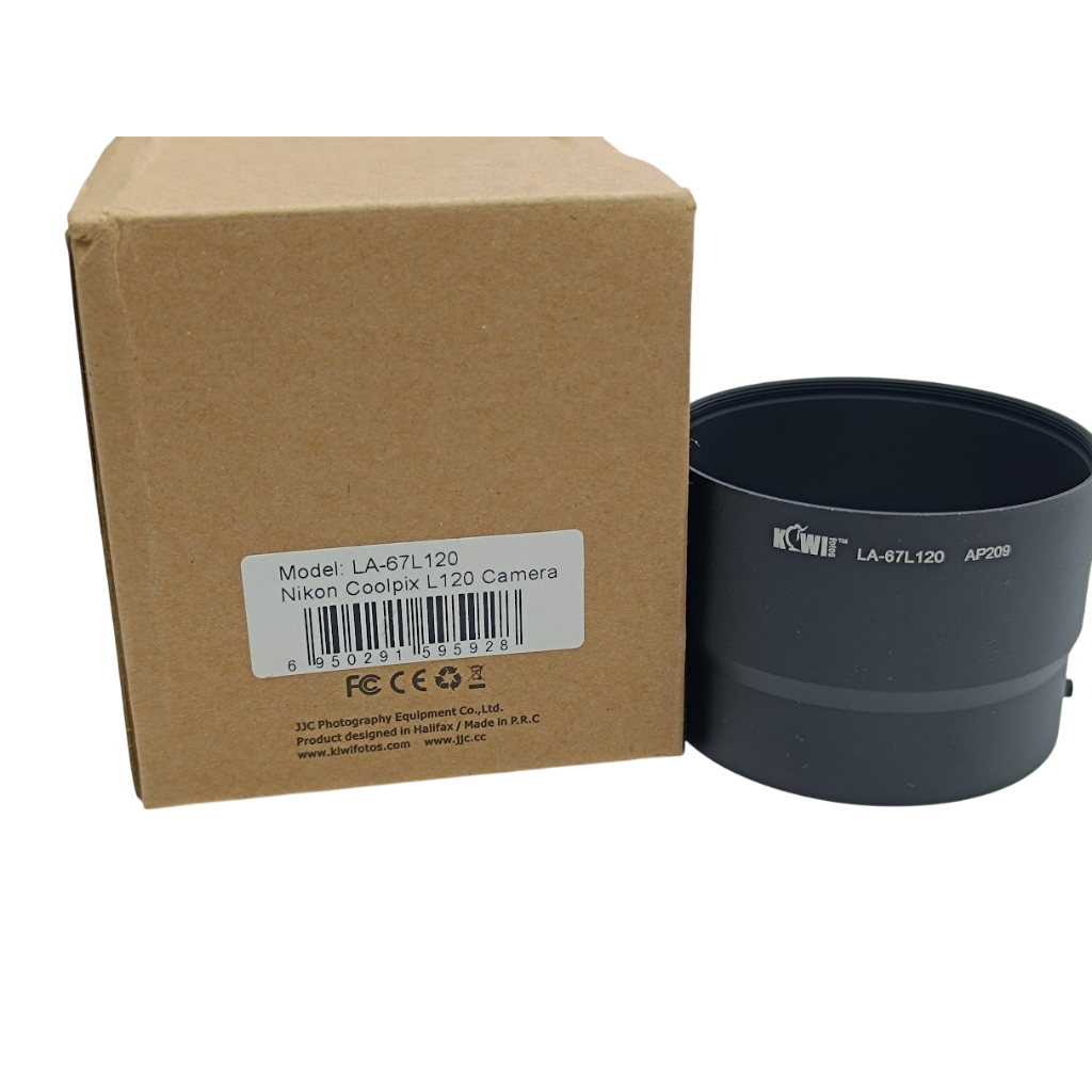 Tubo adaptador 67mm Kiwi LA-67L120 pra Nikon L100 L110 L120 Novo