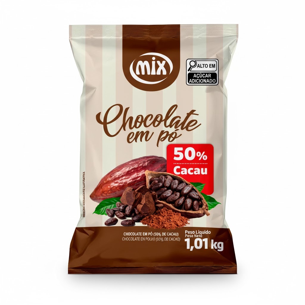 CHOCOLATE EM PO 50% CACAU 1,010KG - Mix
