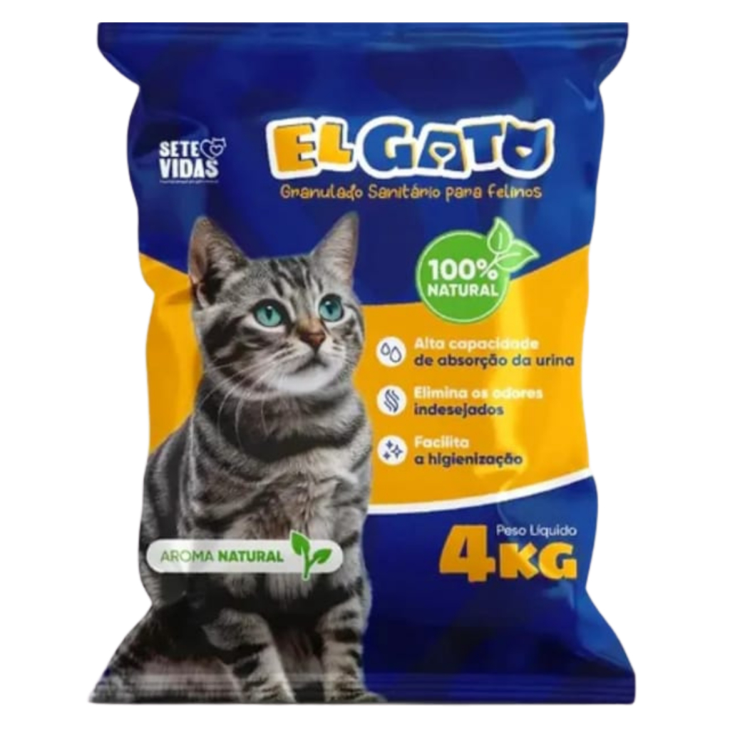 Kit 5 unAreia Sanitária Higiênica Para Gatos Anti Odor El Gato 5 Pacotes de 4kg Cada
