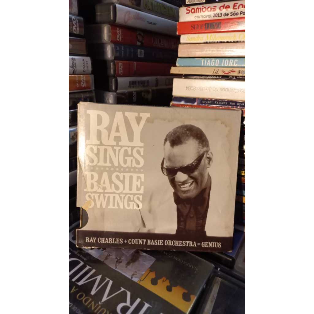 *Cd Ray Charles - Ray Sings Basie Swings - 2006-Count Basie Orchestra Genius -bom e excelente estado Leia descrição