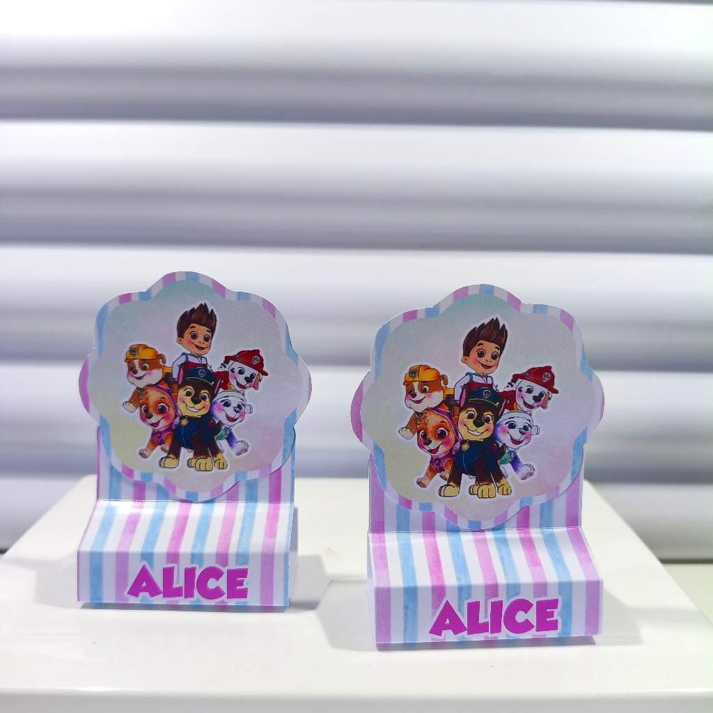 PORTA BIS DUPLO PATRULHA CANINA AQUARELA PERSONALIZADOS/LEMBRANCINHAS PARA FESTA
