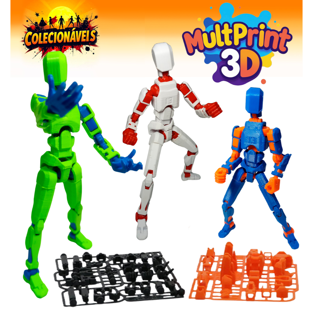 Boneco Dummy 13 - 3D Articulado -  Action Figure -  Colecionável Educativo  -  Varias Posições