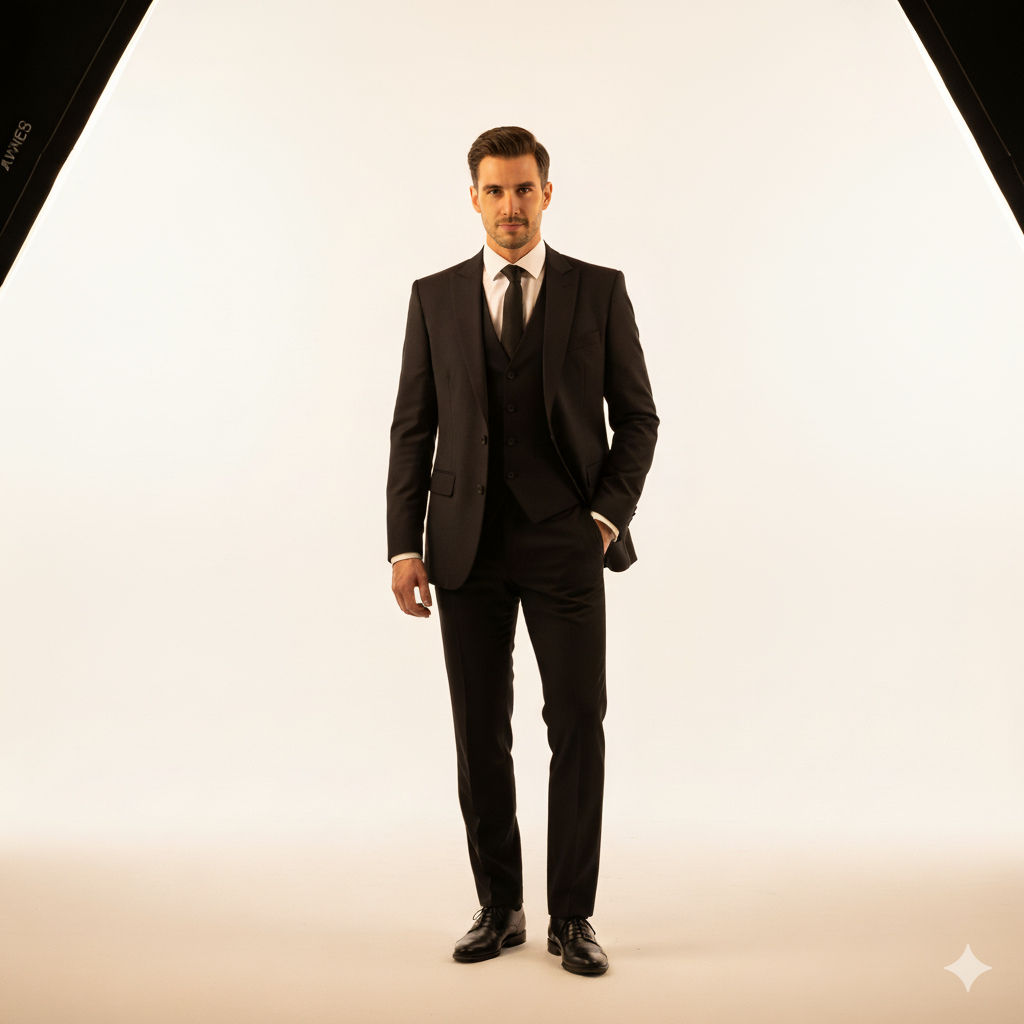 Terno Slim Preto Oxford Premium (Paletó + Calça)