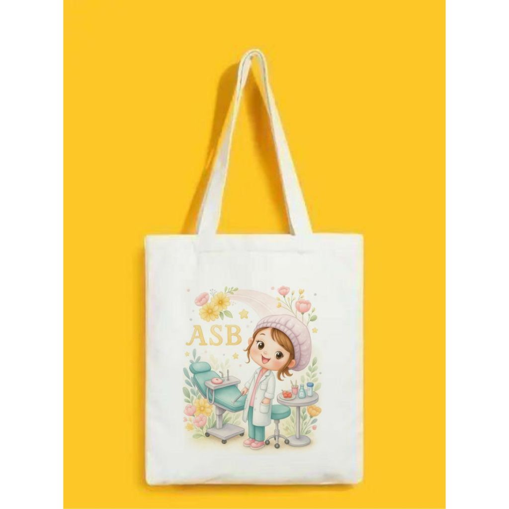 ECO BAG, sacola, AUXILIAR DE SAÚDE BUCAL, ASB, FRASE, FILME,DESENHO ,BOLSA PRATICA E FACIL,DIA A DIA