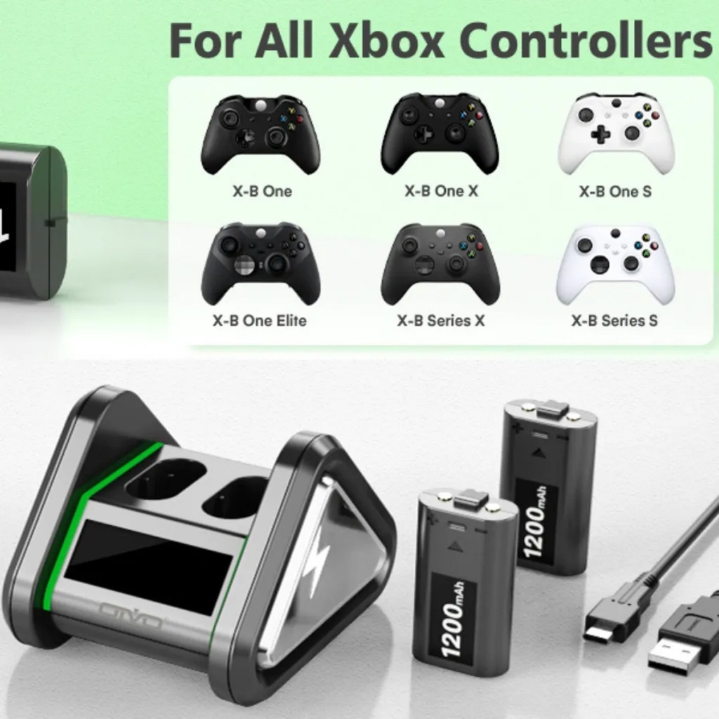 Carregador De Bateria Oivo com 2 Baterias Extras Para Xbox One S-X /Xbox Series S-x
