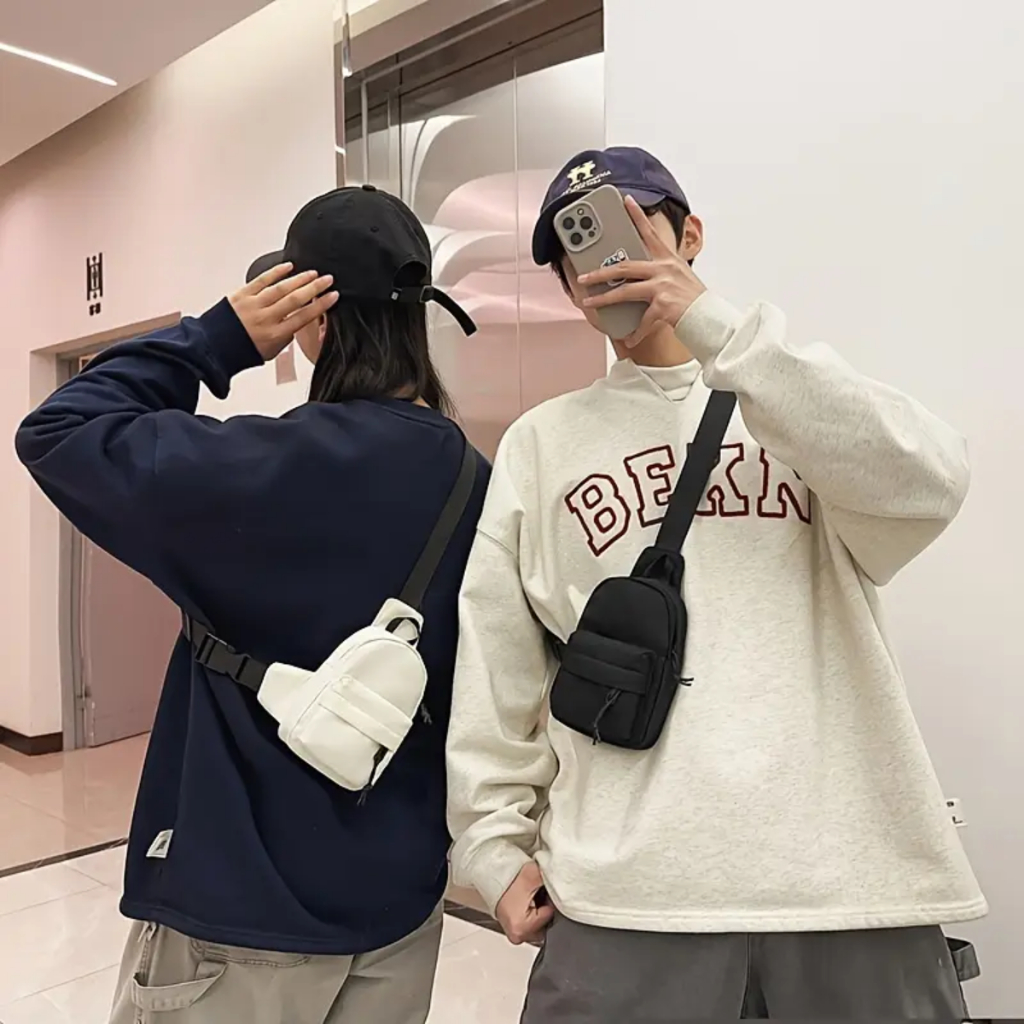 Pochete Mini feminina homens minimalista bolsa peitoral Pochete Mini feminina homens minimalista bolsa peitoral