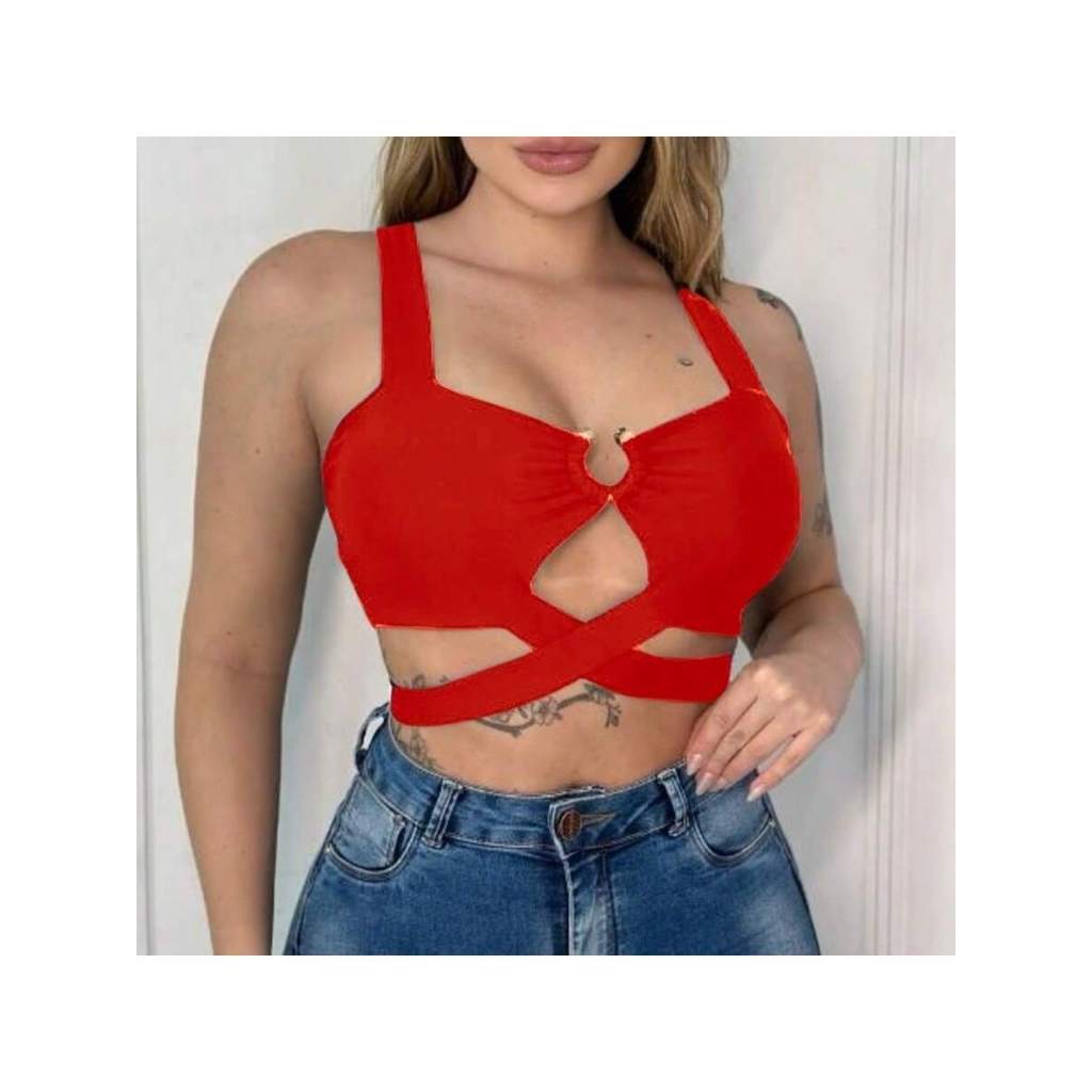 Top Verão Tendencia Verão Carnaval Casual Moda Blogueira Praia Balada em Oferta na Shopee