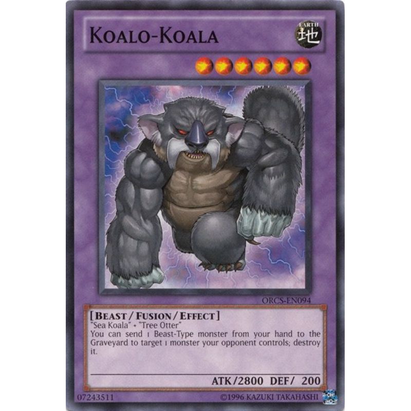 Yu-Gi-Oh Cards: Koalo-Koala ORCS-EN094 Common Carta Jogo de Tabuleiro