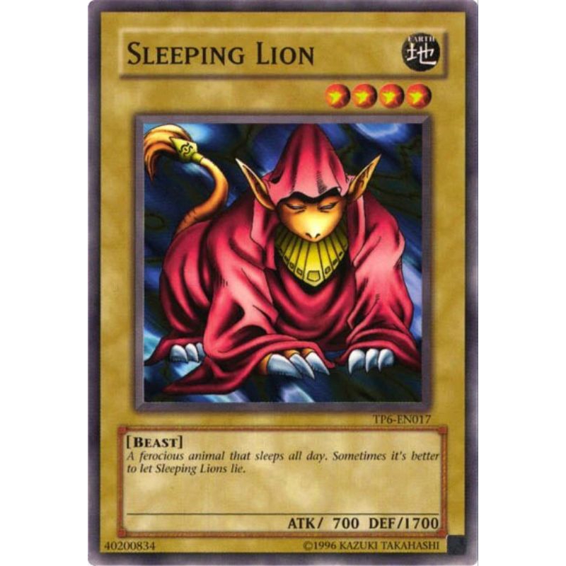 Yu-Gi-Oh Card Sleeping  Lion TP6-EN017 Carta Jogo tabuleiro