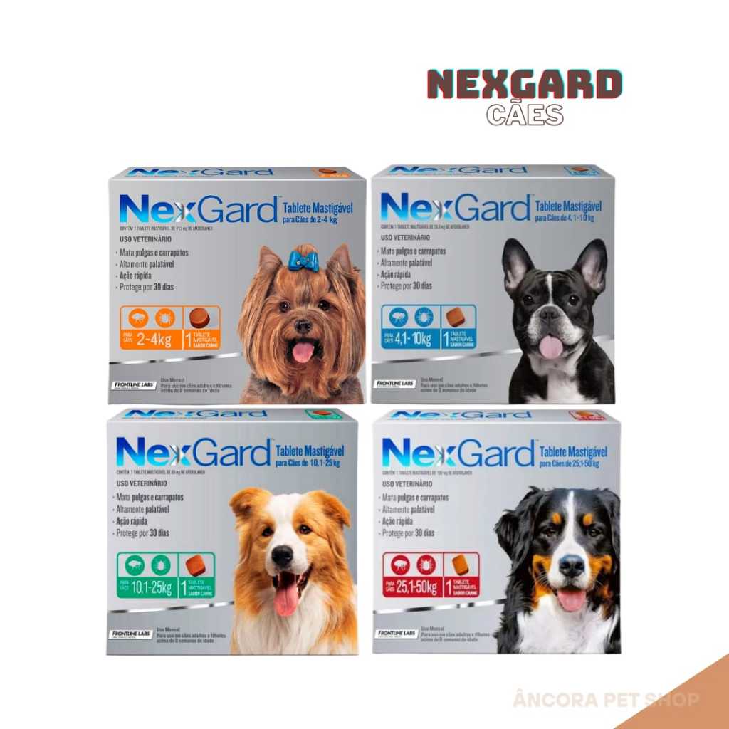Nexgard Antipulgas e Carrapatos Cães - 1 comprimido em Oferta na Shopee