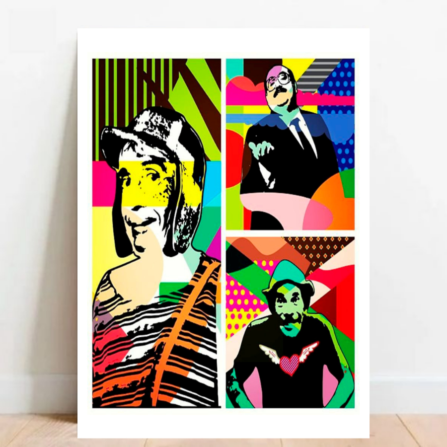 Quadro Placa Decorativa Chaves Chapolin Colorado desenho geek quadro com moldura 012