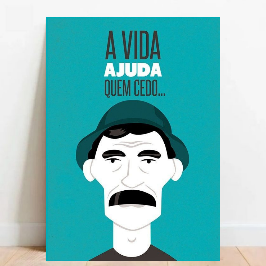 Quadro Placa Decorativa Chaves Chapolin Colorado desenho geek quadro com moldura 014