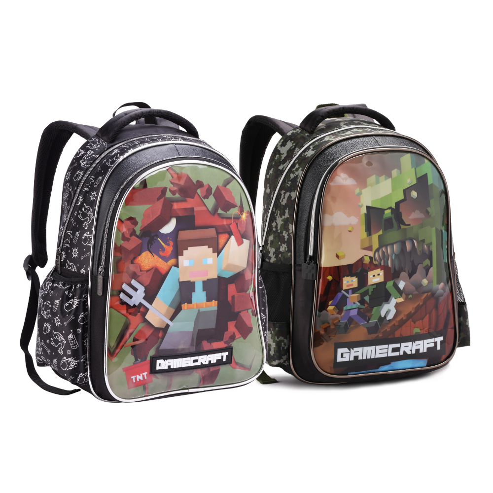 Mochila Infantil Menino Gamecraft Escolar Resistente Costas Denlex Modelo Novo 2025