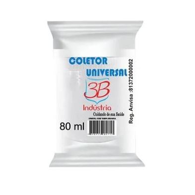 Frasco Coletor Universal Urina Estéril Transparente Com Pá 80ml