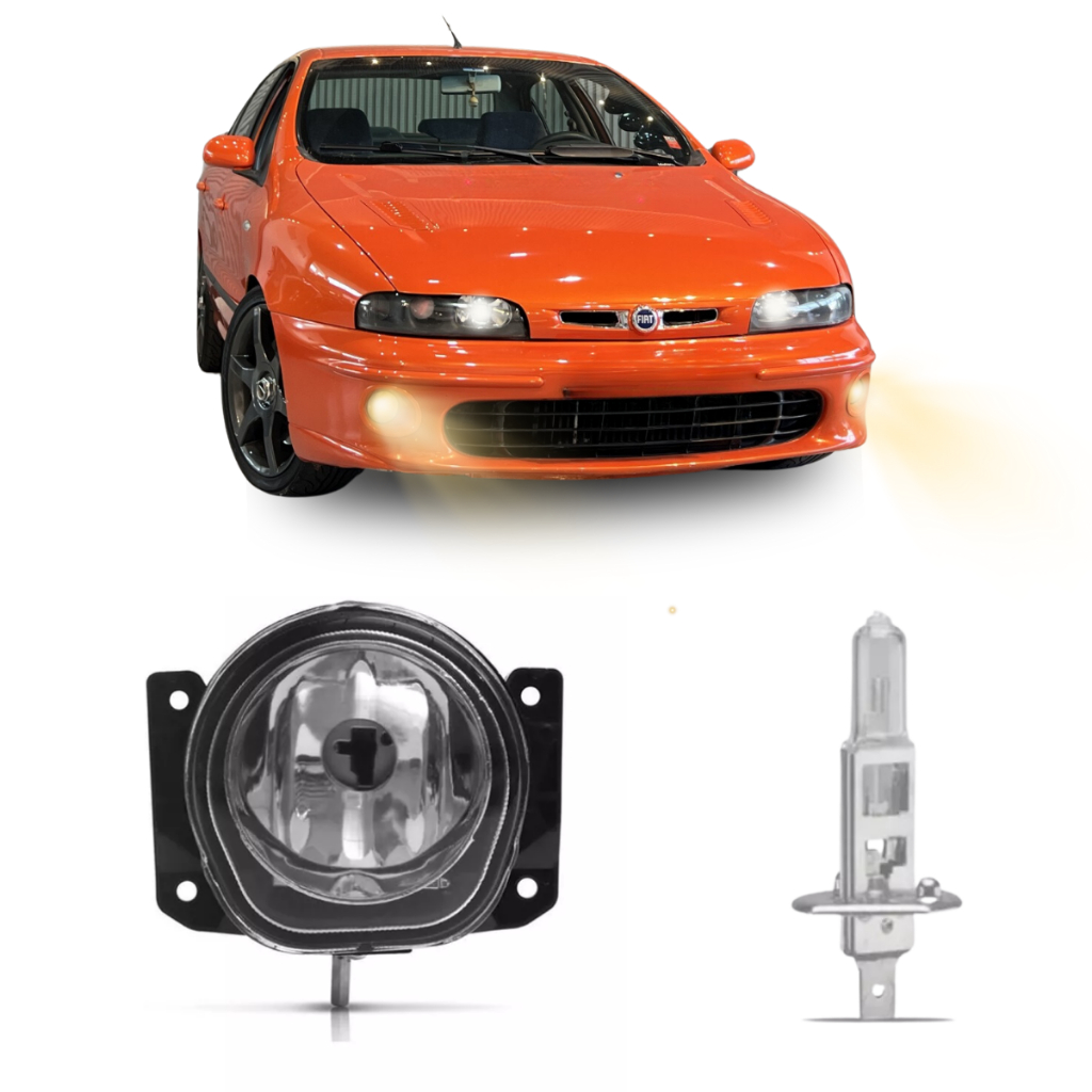 Farol de Milha Fiat Marea Weekend 1998 1999 2000 2001 2002 2003 2004 a 2007 Turbo ELX HLX SX Vidro