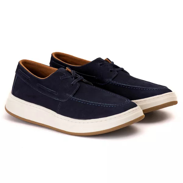 Mocassim Casual Dockside Masculino Em Couro - Sola Alta 3,5 Cm