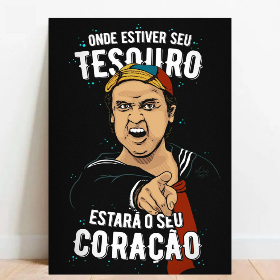Quadro Placa Decorativa Chaves Chapolin Colorado desenho geek quadro com moldura 023