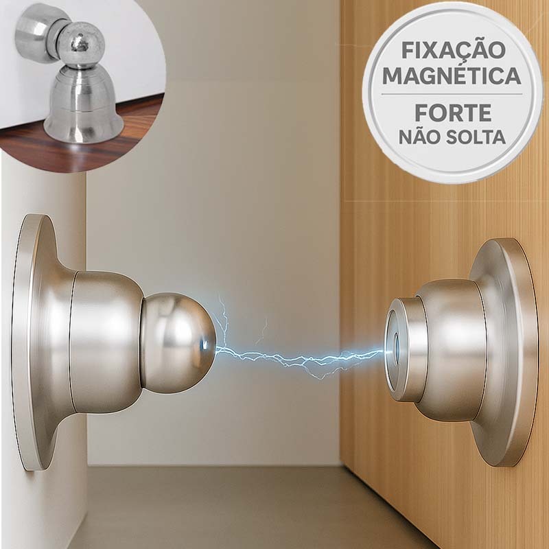 Batedor de Porta Magnético com Amortecimento Prendedor