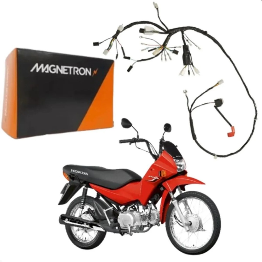 Chicote Fiaçao Principal Completa Honda Pop100 2007 até 2008 Original Magnetron
