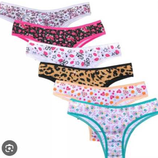 Kit 10 Calcinhas Lisas Estampadas Suplex Microfibra Lingerie Feminina Tanga Moda Intima em Oferta na Shopee