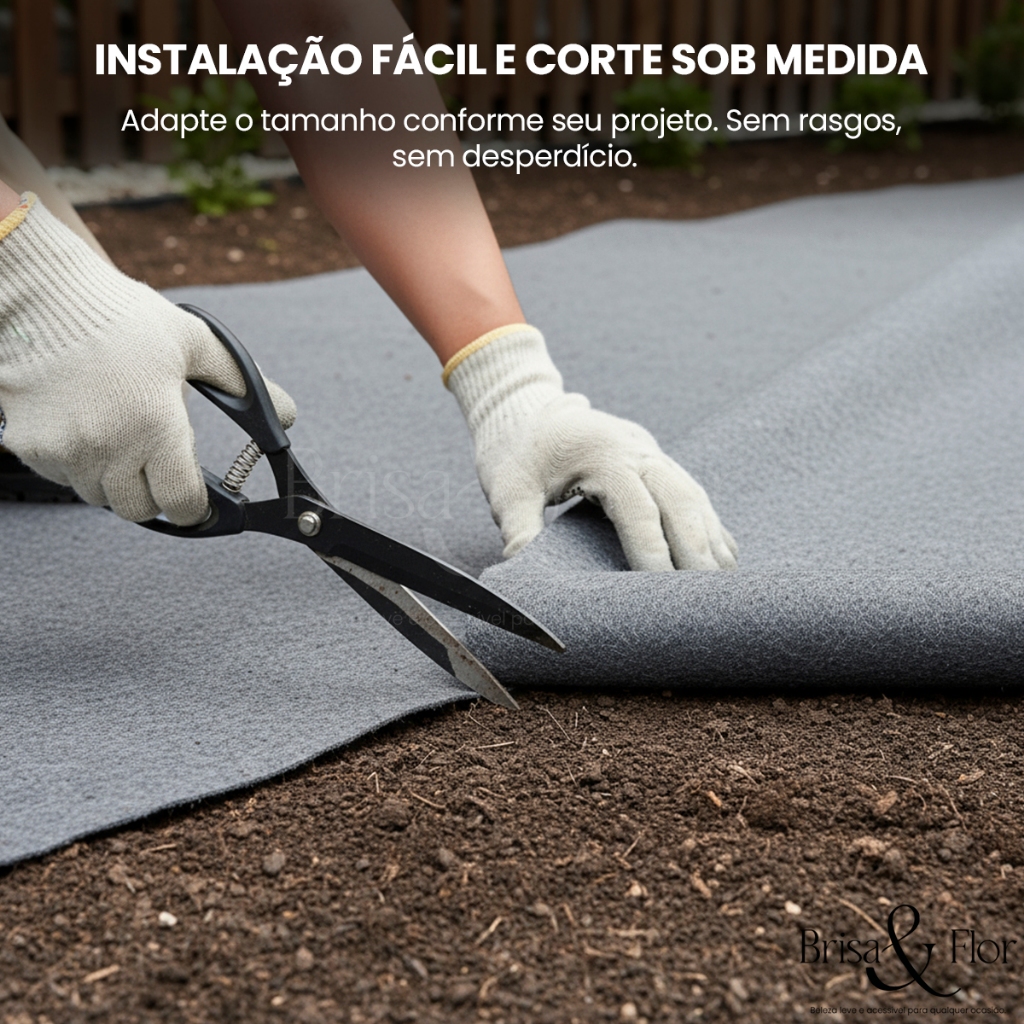 Manta Geotêxtil Bidim Drenagem de Alta Qualidade 1m de Larg. Paisagismo Jardim Floreira Planta Vaso