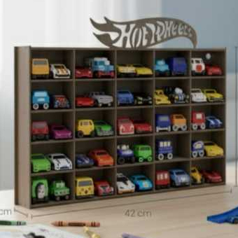 Organizador dê carrinhos hotwheel porta 25 Carrinhos em madeira  MDF