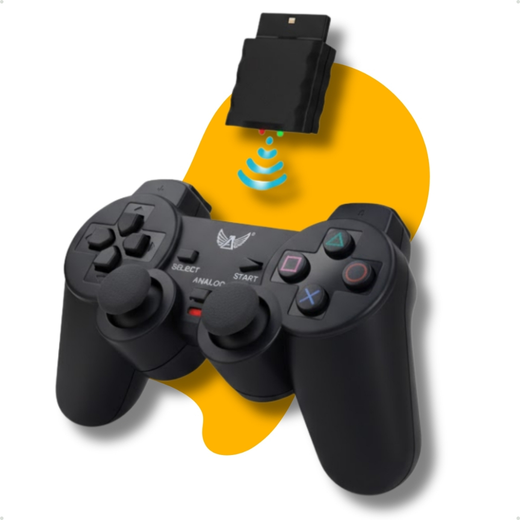 Controle Play 2 Ps2 S/fio Playstation Manete Joystick Promo