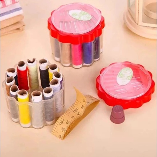 Kit Costura Completo Portátil Viagem Linha Agulha Fita Metrica 24 Peças em Oferta na Shopee