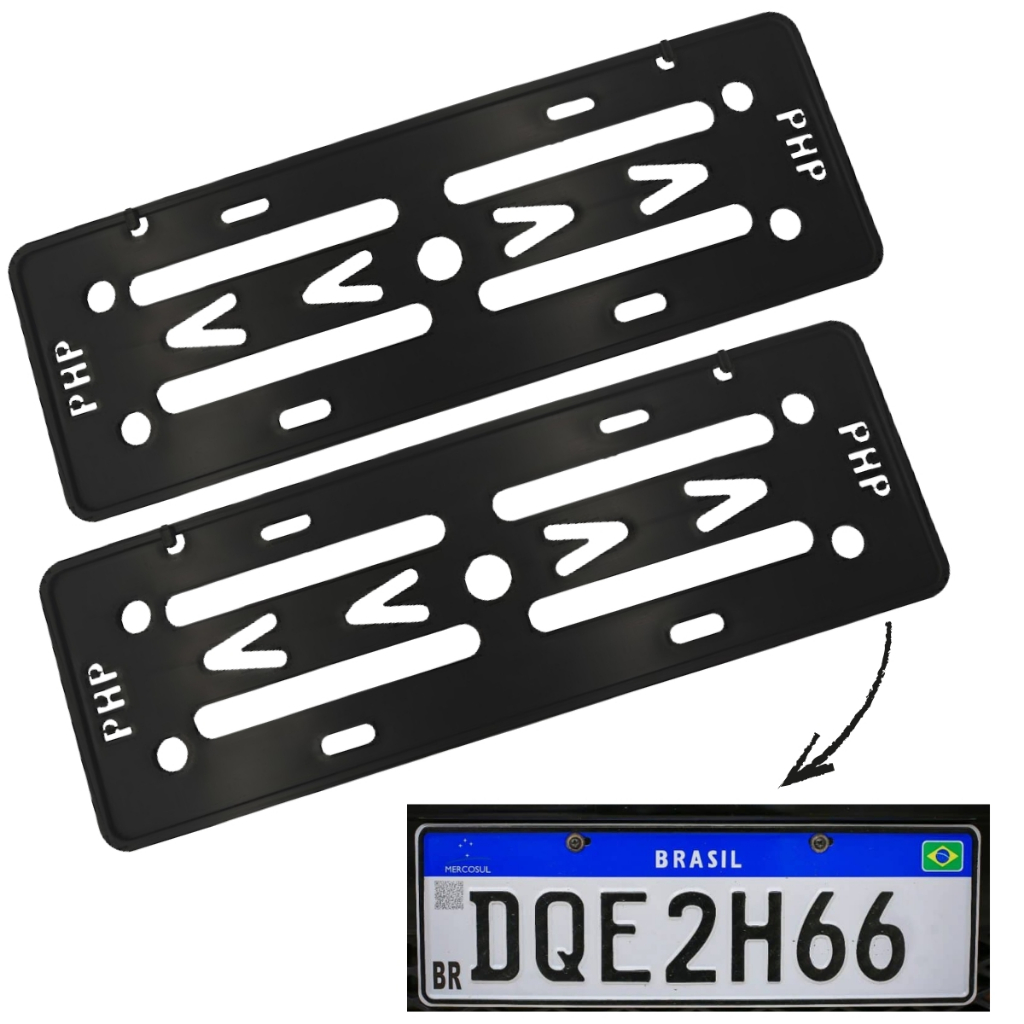 Suporte Moldura De Placa De Carro Mercosul Encaixe Universal em Oferta na Shopee