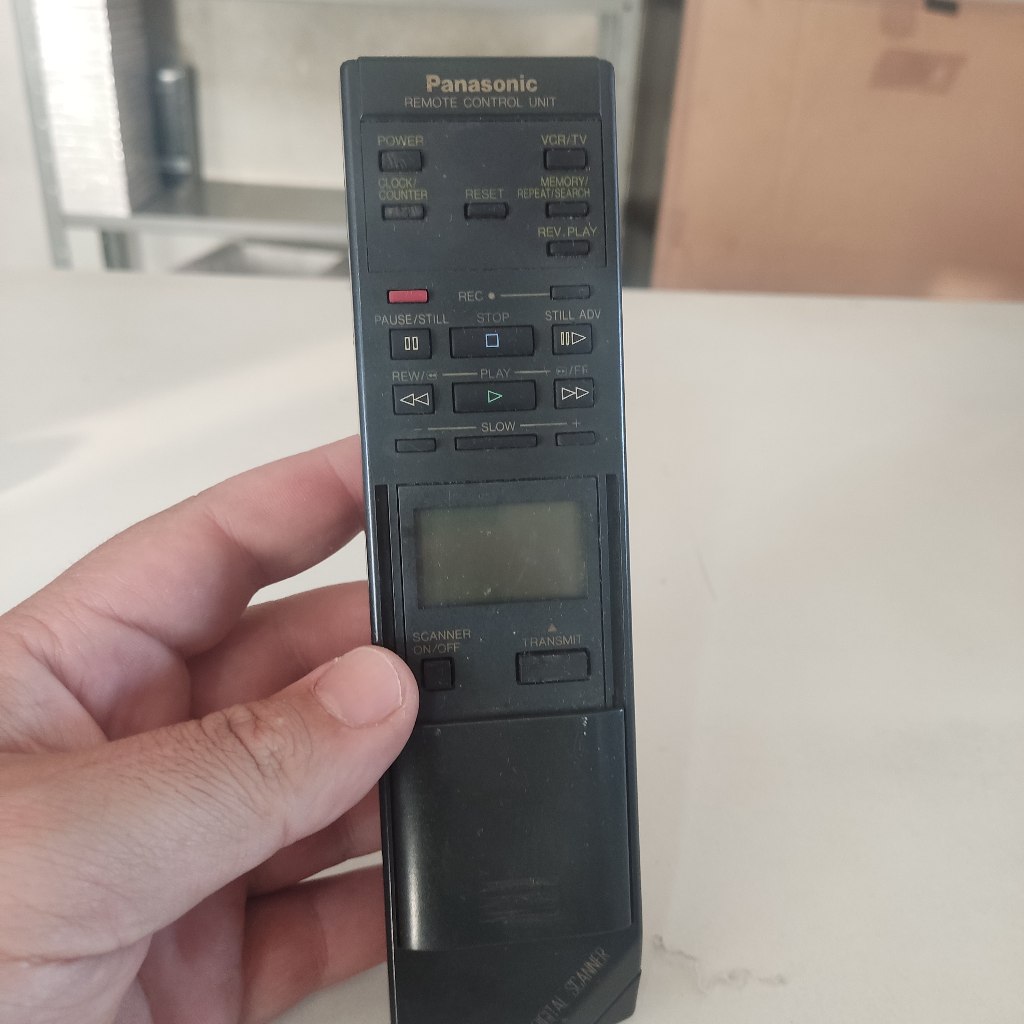 Controle Remoto Antigo Para Video Cassete Panasonic VEQ1167, Antigo, Usado, Funcionando