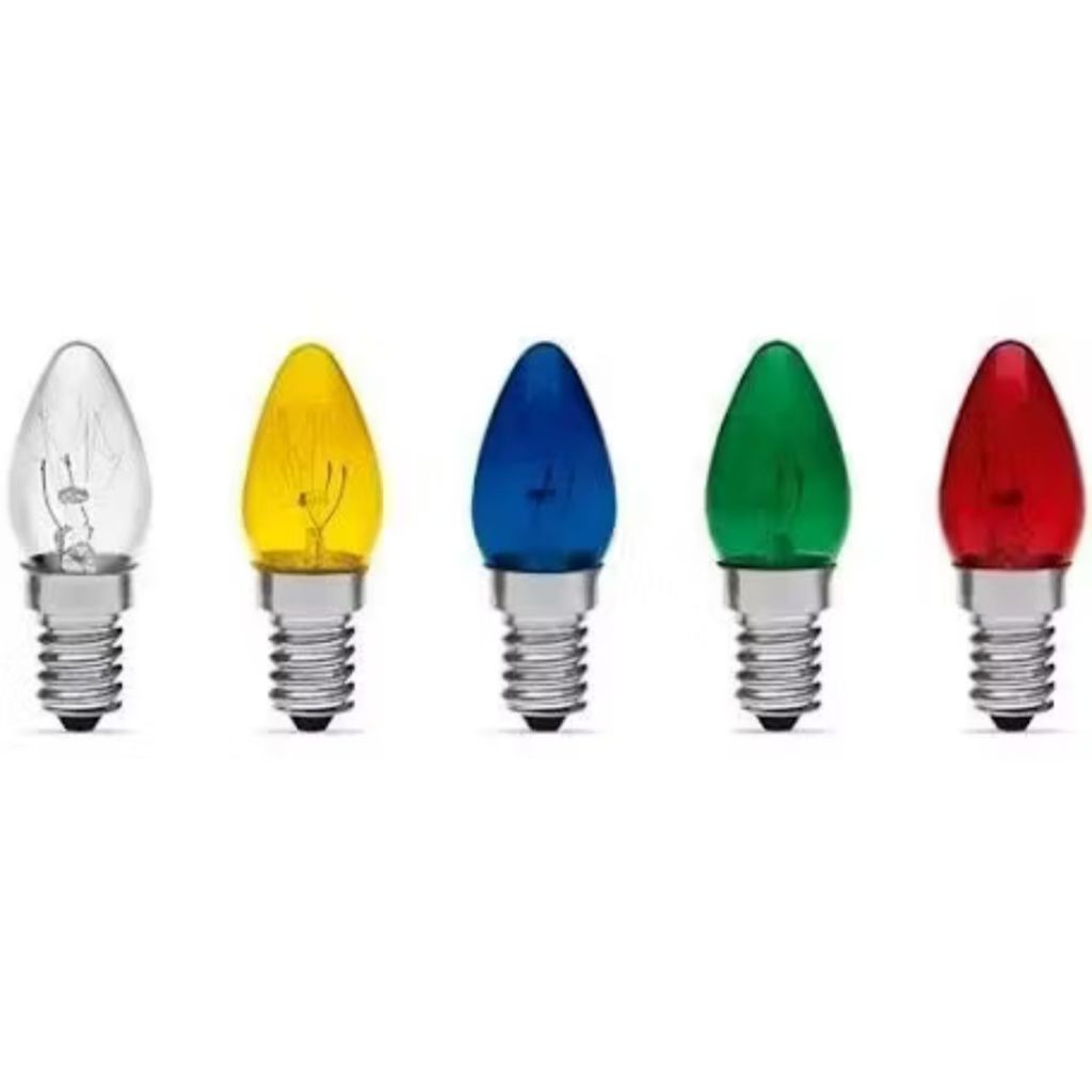 KIT 5 Lâmpadas Incandescente Chupeta 7w E14 - CORES