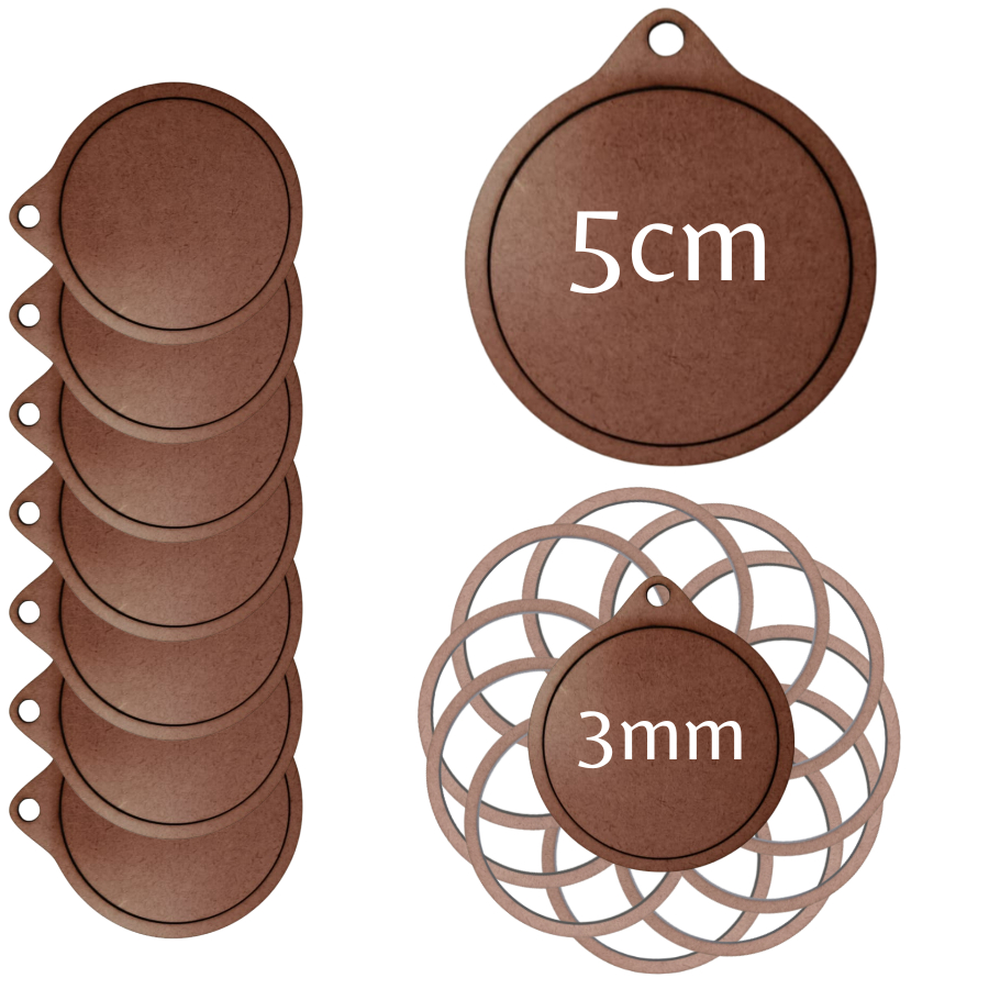 Bastidor Bastidores Redondos 5cm Pingente Colar Chaveiro apliques mdf